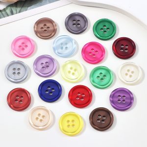 4 Holes Plastic Resin Polyester Rim Pear Shirt Buttons