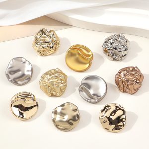 Hook sewing shank gold silver zinc alloy metal buttons for blazer/clothes